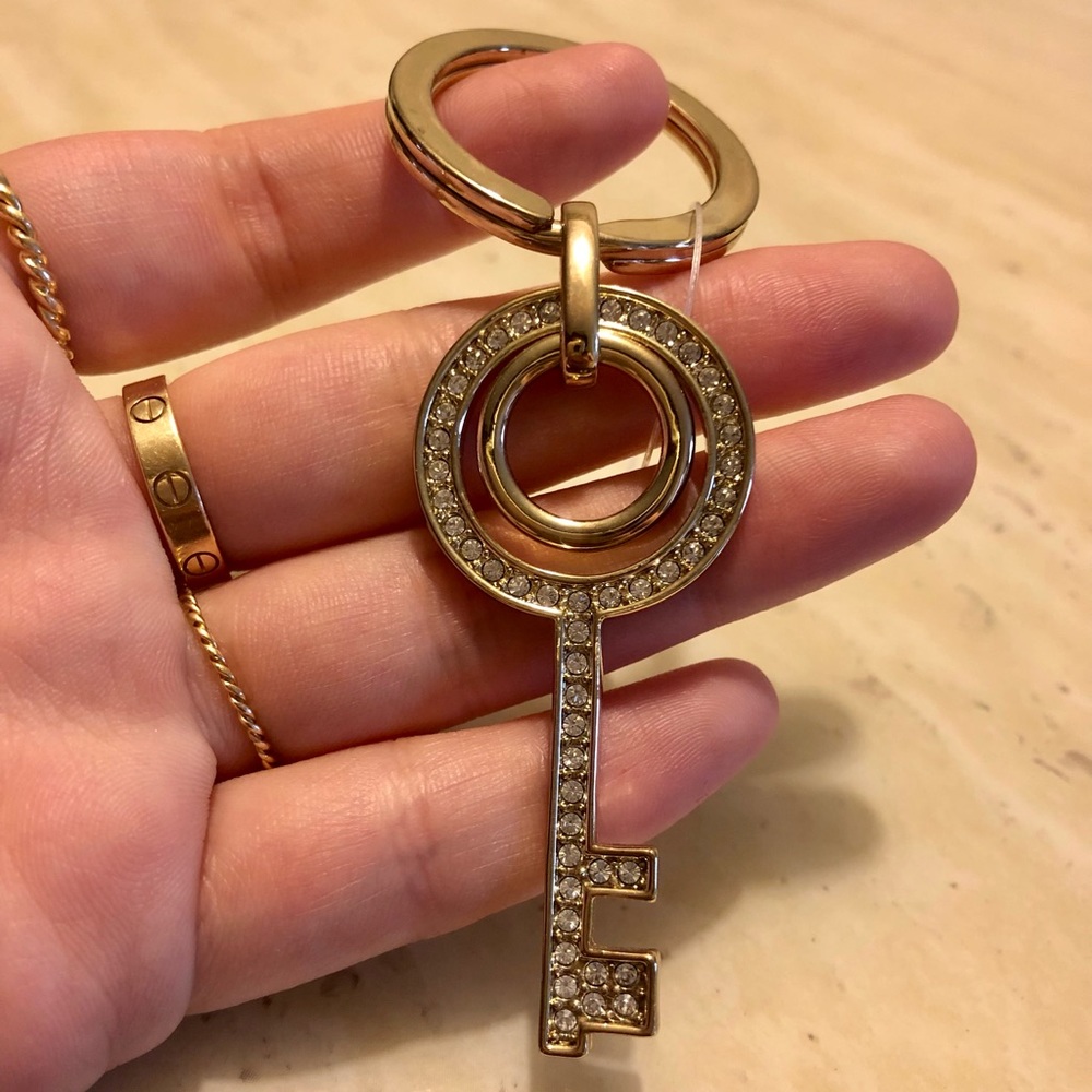 New Swarovski Crystal Large Key Chain